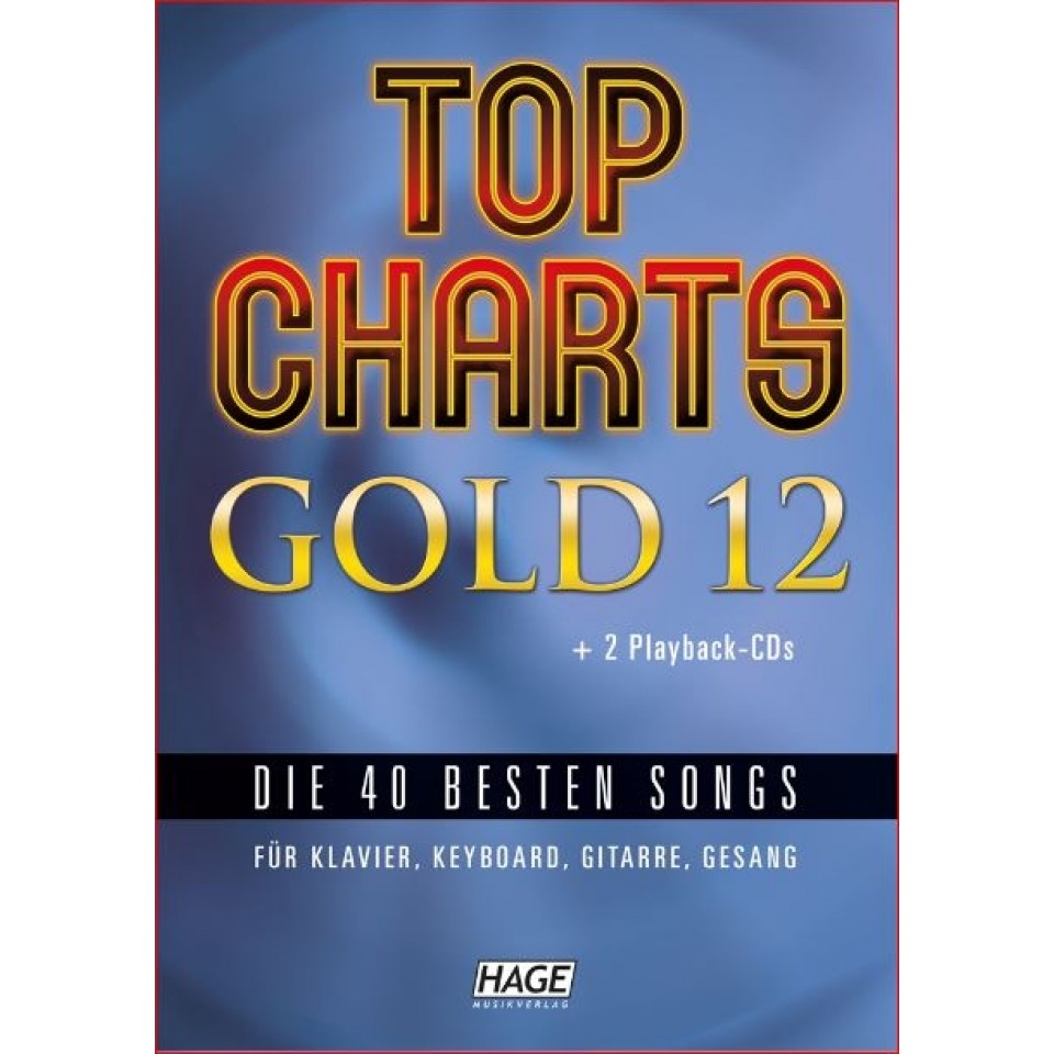 Hage: Top Charts Gold 12 (incl. 2 CD's) + 40 midi-files (óók speciaal voor Yamaha XG/XF systeem)